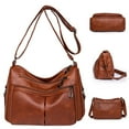 thumbnail image 4 of MUSOIE Large Crossbody Bags for Women Multi Pockets Shoulder Bags Soft Vintage Vegan Leather Purses, 4 of 9