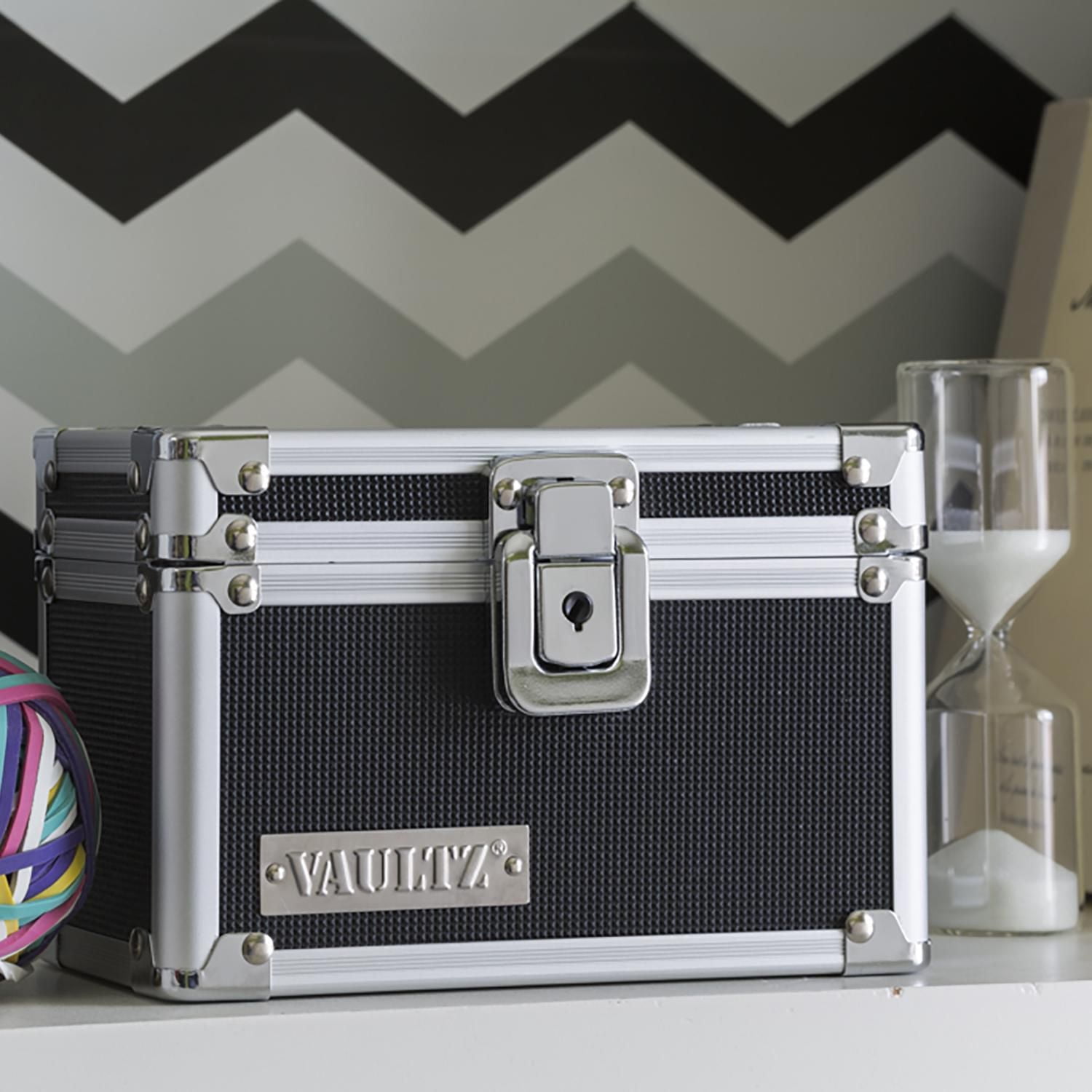 Boîte de cartes d'index 3x5 Vaultz - Noir