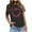 Black, variant on IROINNID Women's Casual Comfy Printed T-shirt Round Neck Short Sleeve Streetwear Loose Tops