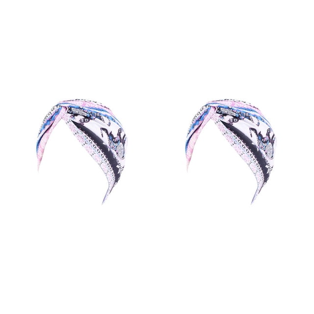 Qarigey Envolturas para la cabeza para mujeres Elasticidad Estilos bohemios Gorro Gorro plisado Skullcap Accesorios de ropa de quimioterapia Tipo 8 tipo 8 2piezas Qarigey CBP382189