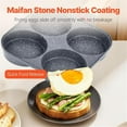 thumbnail image 6 of Non Stick Egg Frying Pan 4 Holes Skillet with Handle 4 Egg Frying Pan Nonstick Wooden Handle Mini Muffin Eggs Cooker Pancake Nonstick Griddle for Gas Stove and Induction Cookware, 6 of 8