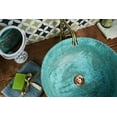 thumbnail image 3 of Handmade Green Patina Copper Sink for Kitchen & Bathroom | Eco-Friendly, Pure Copper Vessel with Drain Cap, 3 of 8