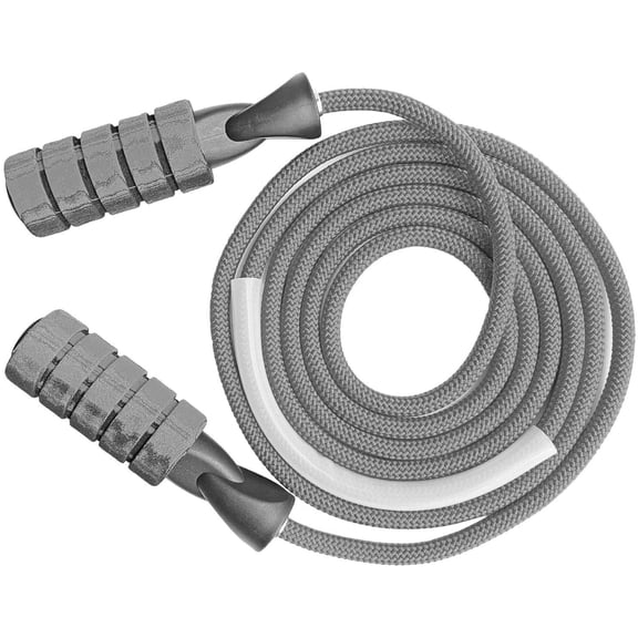 Serveuttam Skipping Rope For Exercise For Unisex | Sweat Absorbent Jumping Rope With Anti Slip Handle | Polyester Waven Jump Cross Ropes | Adjustable Rassi Kudne Wali (grey)