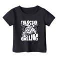 thumbnail image 3 of Girls Tops Casual Children's Multicolor Letter Pattern Print Short Sleeve Round Neck Tees and Shirts, 3 of 3