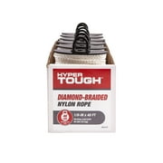 Hyper Tough Item NML40-HT, Nylon Blend Diamond Braid Rope, White, 1/8 x 40', 1 Each
