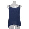 thumbnail image 4 of tirante de espagueti sin mangas de para Mujer Tops con Tirantes Finos Camisetas Sin Cuello en V Plisado Camisola , Azul, L Blue L Magideal tirante de espagueti sin mangas, 4 of 7