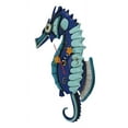 thumbnail image 2 of Allen Designs Salty Seahorse Blue Pendulum Wall Clock, 2 of 3