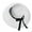 White, variant on Women Paper Straw Hat, Wide Brim Bow Decor Breathable Sun Protection Anti-UV Beach Hat Seaside Cap