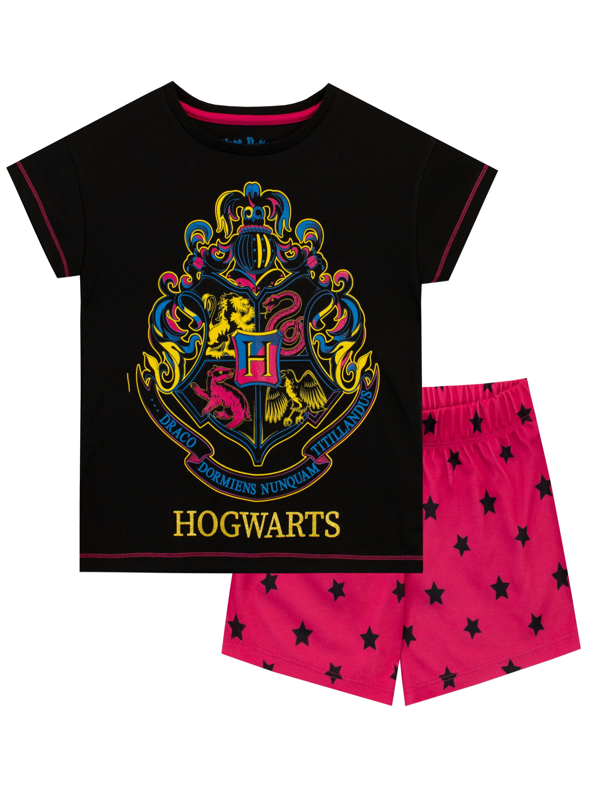 Girls Harry Potter Pyjamas Hedwig  Hogwarts Pjs 7 to 15 Years Blu w21