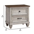 thumbnail image 5 of Nightstand with 2 Drawers and USB Port Cream and Brown - Saltoro Sherpi, 5 of 5