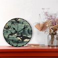 thumbnail image 2 of GZHJMY Orca Whales Wall Clock, PVC Silent Non Ticking 10 Inch Battery Operated Wall Clocks, Easy to Read Clock for Home Kitchen Living Room Bathroom Office Decor, 2 of 6