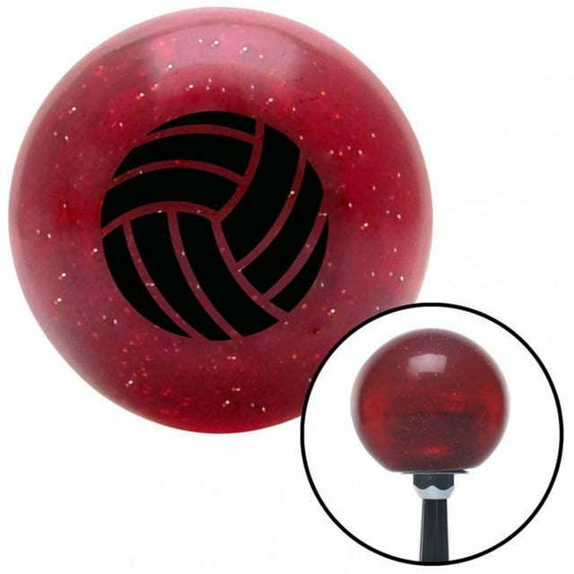 Black Volleyball Red Metal Flake Shift Knob with M16 x 1.5 Insert Shifter Auto Brody