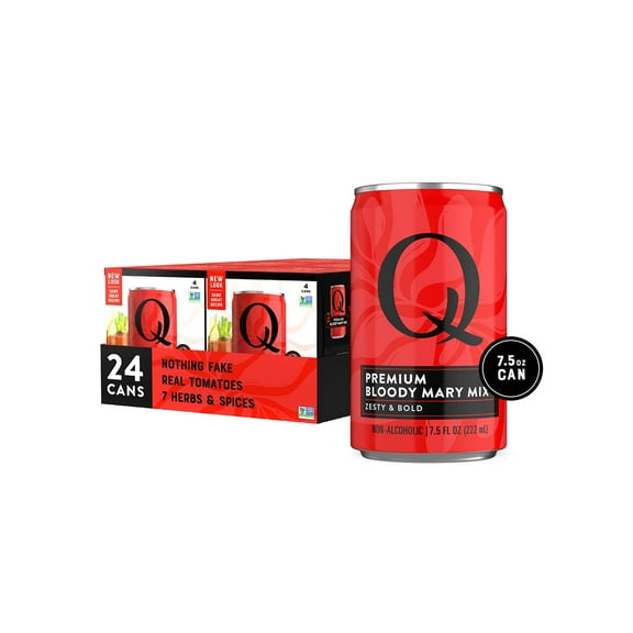 Q Mixers Bloody Mary Mix, Premium Cocktail Mixer with Real Ingredients, 7.5 fl oz (Pack of 24)