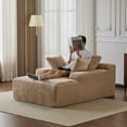 thumbnail image 5 of SOULART 47.24" Cloud Couch, Beige Chaise Lounge Chair, Sleeper Sofa for Small Spaces, No Assembly Required with 3 Throw Pillows, 5 of 11