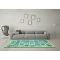 thumbnail image 3 of Ahgly Company Indoor Square Abstract Light Blue Modern Area Rugs, 8' Square, 3 of 4