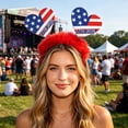 thumbnail image 6 of ZhangC 4th of July Patriotic Headband, Independent Day Red White and Blue Headband Decoration, 250th Anniversary Patriotic Accessories, Gifts for Women, 6 of 6