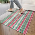 thumbnail image 4 of Red and Green Christmas Pattern Door Rugs,Washable Non Slip Door Mats Indoor,Decorative Door Mats,Entry Mat Indoor for Entrance,Bedroom,Kitchen,Bathroom,17"x30", 4 of 6