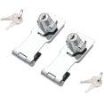 thumbnail image 1 of 2 Packs Keyed Hasp Locks Twist Knob Keyed Locking Hasp For Small Doors, Cabinets And More,Stainless Steel Steel, Chrome Plated Hasp Lock Catch Latch Safety Lock, 1 of 6