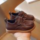 thumbnail image 5 of Negro Plato Vestido Zapatos Niños de las Niñas Cuatro Estaciones Estilo Británico de Color Sólido de un Pie Plano Suave-Suela Mochilas Vestido de Cuero Falso, 5 of 7