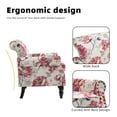 thumbnail image 4 of UIXE Floral Pattern Accent Chairs Reading Living Room Side Chair Comfy White Armchair for Bedroom, 4 of 7
