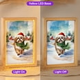 thumbnail image 2 of Hello Winter Shih Tzu Frosty Morning Walk Welcome Snowy Christmas Acrylic Plaque with Wood Photo Frame Box Lion Dog Lover Gifts Light Box - 02018, 2 of 5