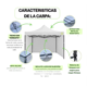 thumbnail image 2 of Toldo dDe 3mx3m Plegable e Impermeable Modelo Blanco, 2 of 4