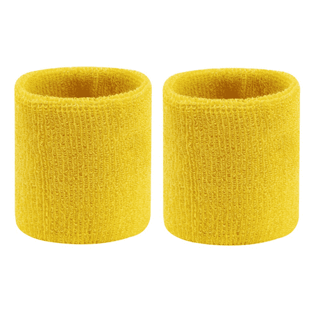 1 Pairs Wrist Sweatband-Yellow