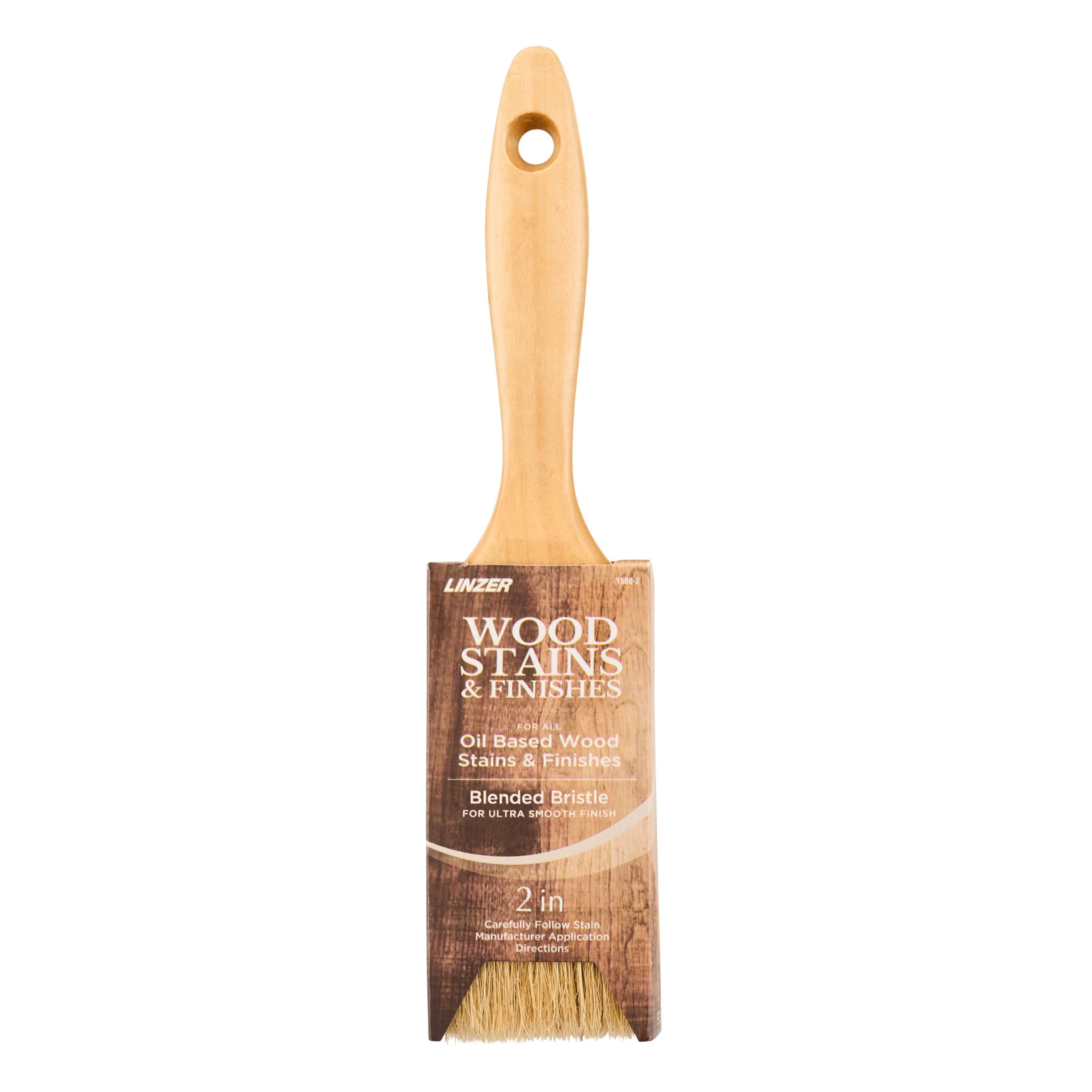 (3 pack) Linzer 2" Wood Oil-Based Stains & Finishes Flat Paint Brush