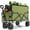 Green, variant on GVDV Heavy Duty Folding Wagon with Bench Seat – 550lbs/220L Large Collapsible Cart for Beach, Camping, Shopping, Tailgating, Sports & Groceries, Beige