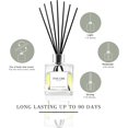 thumbnail image 3 of TOUCHE Luxury Natural Reed Diffuser. Long Lasting Scented Home Fragrance. Natural Essential Oil Alcohol-Free. 4.75 OZ. Glass Bottle (Red Currant & Berries - Clear Bottle), 3 of 7