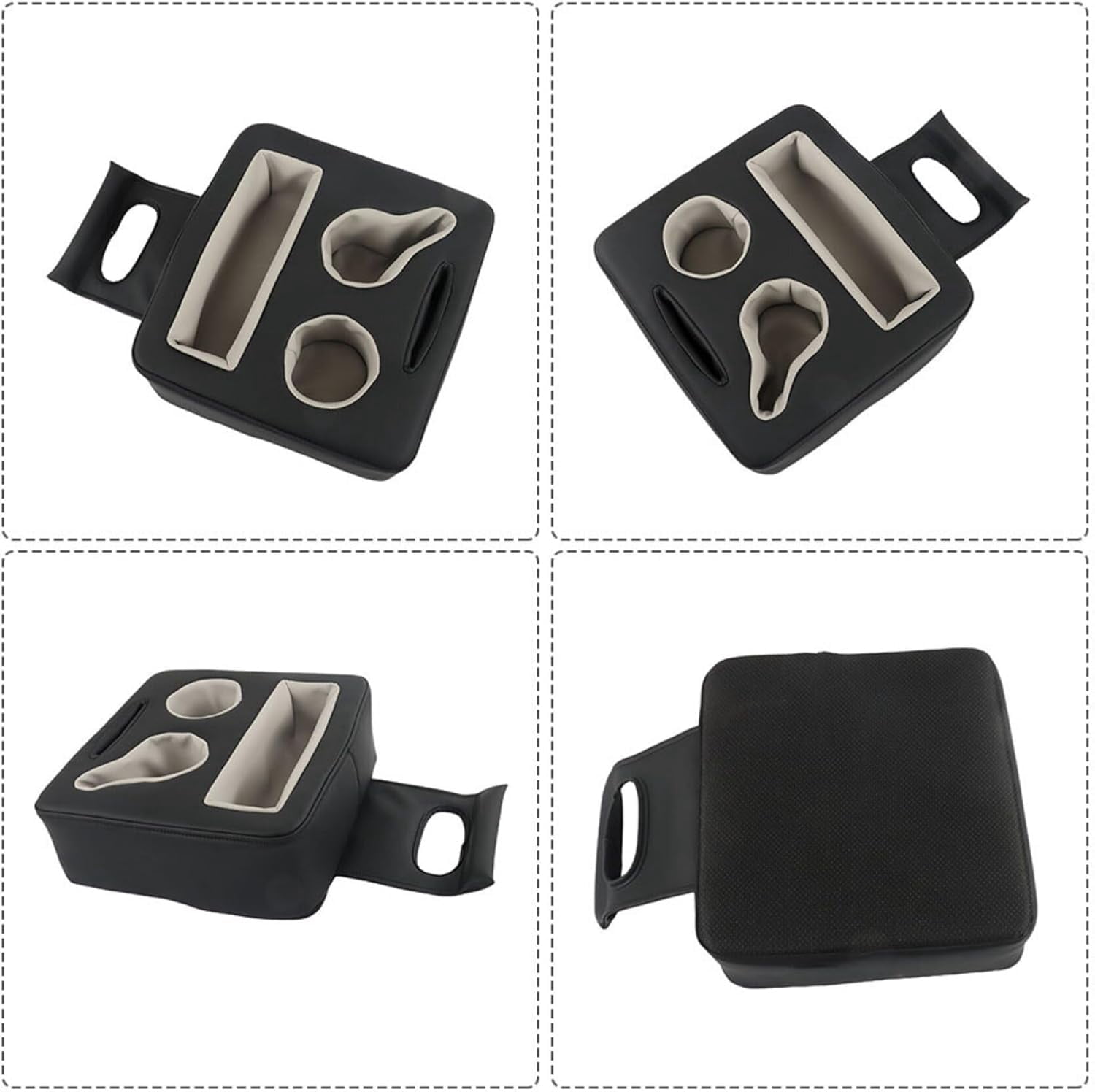 ALL-CARB Couch Cup Holder, Bedroom Cup Holder, Bed Storage Organizer, Sofa Refreshment Tray for car Backseat, Bed, Sofa