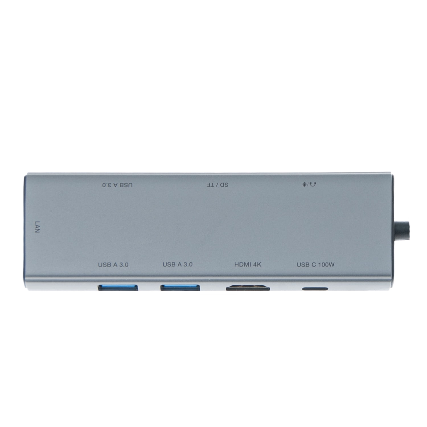 COMZON USB C Laptop Hub Multiport Adapter - 9-in-1 USB-C Hub with HDMI to USB C, 100W PD, 3 USB 3.0 Ports, SD/TF, Gigabit Ethernet, 3.5mm Audio Jack - Gray