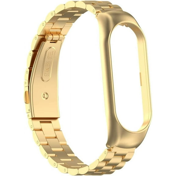 Tianle Mi Band 7 Watch Band - Metal Stainless Steel Replacement Strap Compatible for Xiaomi Mi Band 7 Tracker smartwatch(Gold)