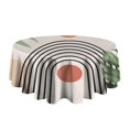 thumbnail image 5 of Round Waterproof Tablecloth 60×60 Inch, Boho Style Reusable Indoor/Outdoor Durable Table Cover for Party Kitchen Dinner Room Decor, 5 of 6