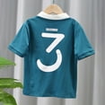 thumbnail image 4 of Boys Polo Shirts Short Sleeve Blue Button-Down Shirts Pullover School Uniform Summer Outfits, 4 of 4