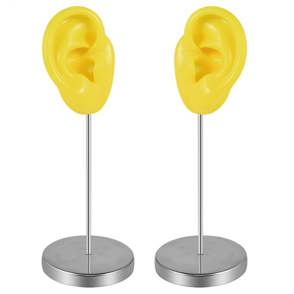 Realistic Soft Silicone Ear Model Practical Ear Studs Display Props Realistic Left and Right Human Ear Mannequin