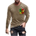 thumbnail image 2 of Blusas y camisas de manga larga con cuello redondo para hombre, blusa con estampado de liberación, de manga larga y cuello redondo, blusa para hombre., 2 of 5