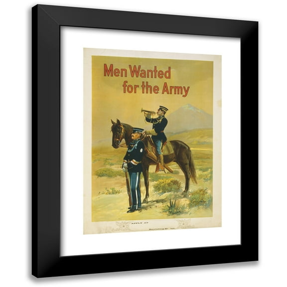 Michael P. Whelan 11x14 Black Modern Framed Museum Art Print Titled - Men Wanted for the Army (1910)