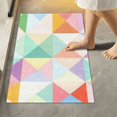 thumbnail image 2 of Yayeee Bath Rug for Bathroom Floor Non Slip Contour Fluffy Soft Absorbent Mat, 20"x24", Abstract Geometric, 2 of 7