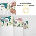 thumbnail image 2 of Spring No Hooks Shower Curtain with Snap-in Liner Gradient Pink Yellow Blue Butterfly Watercolor Farmhouse Shower Curtains for Bathroom, Waterproof, Easy Install, Washable 72"x72", 2 of 9