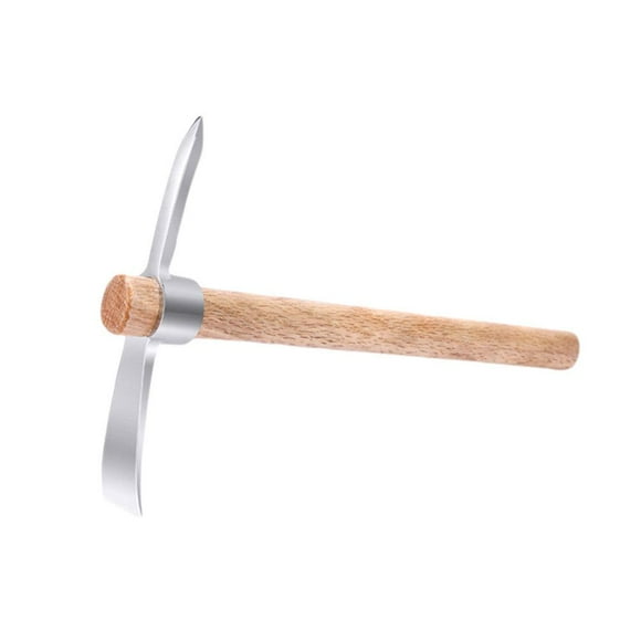 Stainless Steel Pickaxe Double Headed Pickaxe, Dual Head Gardening Pick Axes, 2 in 1 Multifunctional Pickaxe for Digging, Heavy Duty Pick Axe Hand Tool for Weeding, Loosening Soil, Planting S2Y5