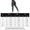 thumbnail image 2 of Pantalones Pantalón de yoga de cintura alta Pantalón para correr de entrenamiento opaco que moldea la cadera para mujer Kuymtek Negro T XXL para Mujer, 2 of 7