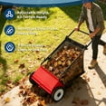 thumbnail image 6 of Riedhoff 26" Push Lawn Sweeper,4 Spinning Brushes, 7 Cu. Ft Capacity Collection Bag, Adjustable Height, Red, 6 of 10
