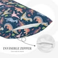 thumbnail image 3 of Pofeuu Dinosaur Print Polyester Microfiber Plush Pillowcases, Super Soft and Cozy Pillow Case Covers with Envelop Closure（Pillow core not included）-20"x30", 3 of 6
