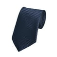 thumbnail image 2 of Eosunjian Men Solid Color Jacquard Business Tie Formal Twill Slim Necktie Wedding Office Work Tie Suit Accessories Navy Blue, 2 of 13