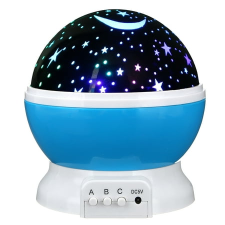 Constellation 360 Degree Rotating Night Light, Baby Kids Lamp, and Moon Star Sky Projector