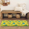 thumbnail image 4 of Yellow Dinosaurs Plants Pattern Bathroom Rugs Mat,Non Slip Microfiber Bathroom Rug,Rubber Backing,Soft Bathroom Mats for Bathroom Floor,Tub and Shower,47x17in(120x43cm), 4 of 5