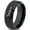 Black Bevel Tungsten, variant on Tungsten Adult Bear Cub Following Walking Band Ring 8mm Men Women Comfort Fit Black Dome Polished