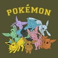 thumbnail image 2 of Junior's Pokemon Eeveelutions  Racerback Tank Top Military Green X Small, 2 of 4