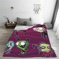 thumbnail image 6 of Invader Zim Dib Gir Flannel Blanket Ultra-Soft Micro Fleece Throw Blanket For Bed Sofa Couch Car Office Unisex Adult Fuzzy Bed Blanket Cozy Kids Throw Blanket 40"x30", 6 of 8